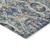 3' X 5' Denim Blue Beige And Brown Floral Washable Indoor Outdoor Area Rug