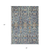 3' X 5' Denim Blue Beige And Brown Floral Washable Indoor Outdoor Area Rug