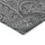 3' X 5' Gray Silver And Charcoal Paisley Washable Indoor Outdoor Area Rug