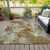 5' X 8' Terra Cotta And Beige Abstract Washable Indoor Outdoor Area Rug