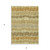 3' X 5' Gold Brown And Gray Striped Washable Indoor Outdoor Area Rug
