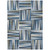 5' X 8' Denim Blue Gray And Ivory Geometric Washable Indoor Outdoor Area Rug - 608219209834