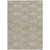 3' X 5' Taupe Fern Green And Ivory Geometric Washable Indoor Outdoor Area Rug