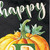 36" Black And Orange Solid Wood Happy Fall Pumpkin Porch Sign