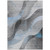 3' X 5' Sky Blue Gray And Silver Abstract Washable Indoor Outdoor Area Rug