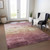 5' X 8' Mauve And Pink Striped Washable Indoor Outdoor Area Rug