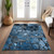 5' X 8' Blue And Gray Abstract Washable Indoor Outdoor Area Rug