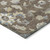 3' X 5' Chocolate Beige And Blue Floral Washable Indoor Outdoor Area Rug