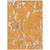 3' X 5' Orange Brown And Ivory Striped Washable Indoor Outdoor Area Rug