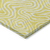 3' X 5' Yellow And Ivory Abstract Washable Indoor Outdoor Area Rug
