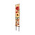 42" Off White Red Orange And Yellow Solid Wood Floral Bouquet Garden Stake