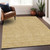 3' X 5' Gold And Ivory Geometric Washable Indoor Outdoor Area Rug Transitional Style - Gold, Ivory Color