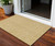 3' X 5' Gold And Ivory Geometric Washable Indoor Outdoor Area Rug Transitional Style - Gold, Ivory Color
