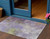 3' X 5' Purple And Olive Green Abstract Washable Indoor Outdoor Area Rug