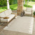 5' X 7' Beige And Brown Geometric Distressed Indoor Outdoor Area Rug - Beige, Brown