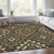 3' X 5' Brown Taupe And Gray Floral Washable Indoor Outdoor Area Rug