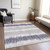 5' X 8' Lavender Purple And Ivory Striped Washable Indoor Outdoor Area Rug