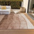3' X 5' Brown Beige And Chocolate Ombre Washable Indoor Outdoor Area Rug