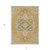 5' X 8' Gold Beige And Blue Oriental Washable Indoor Outdoor Area Rug