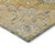 5' X 8' Gold Beige And Blue Oriental Washable Indoor Outdoor Area Rug