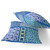 Set of Two 16" X 16" Blue and White Blown Seam Floral Indoor Outdoor Throw Pillow - 606114813583