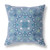 18" X 18" Muted White Blown Seam Floral Indoor Outdoor Throw Pillow