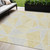 5' X 8' Gold Gray And Wheat Geometric Washable Indoor Outdoor Area Rug