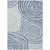 3' X 5' Sky Blue Denim Blue And Ivory Abstract Washable Indoor Outdoor Area Rug - Sky Blue, Denim Blue, Ivory