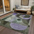 5' X 8' Olive Green Purple And Gray Geometric Washable Indoor Outdoor Area Rug