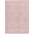 5' X 8' Pink And Ivory Geometric Washable Indoor Outdoor Area Rug