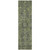 8' Runner Moss Green and Gray Oriental Washable Non Skid Indoor Outdoor Runner Rug