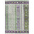 5' X 8' Purple And Green Striped Washable Indoor Outdoor Area Rug - Purple, Green