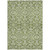 5' X 8' Olive Green And Ivory Damask Washable Indoor Outdoor Area Rug
