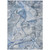 3' X 5' Blue and Gray Abstract Washable Non Skid Indoor Outdoor Area Rug Transitional Style - Blue, Gray Color