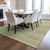 3' X 5' Green Beige And Ivory Striped Washable Indoor Outdoor Area Rug