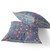 Set of Two 16" X 16" Blue and Purple Blown Seam Paisley Indoor Outdoor Throw Pillow