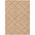 3' X 5' Orange And Ivory Geometric Washable Indoor Outdoor Area Rug
