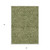 3' X 5' Olive Green And Light Green Abstract Washable Indoor Outdoor Area Rug