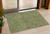 3' X 5' Olive Green And Light Green Abstract Washable Indoor Outdoor Area Rug