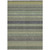 5' X 8' Sage Striped Washable Non Skid Indoor Outdoor Area Rug