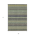 5' X 8' Sage Striped Washable Non Skid Indoor Outdoor Area Rug