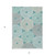 3' X 5' Teal Blue Beige And Gray Geometric Washable Indoor Outdoor Area Rug