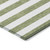 5' X 8' Olive Green Striped Washable Non Skid Indoor Outdoor Area Rug - 608219207229