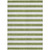 5' X 8' Olive Green Striped Washable Non Skid Indoor Outdoor Area Rug