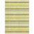 3' X 5' Khaki Yellow and Gray Striped Washable Non Skid Indoor Outdoor Area Rug