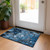 2' X 3' Blue and Gray Abstract Washable Indoor Outdoor Area Rug