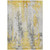 3' X 5' Yellow And Ivory Abstract Washable Indoor Outdoor Area Rug - Yellow, Ivory