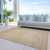 5' X 8' Beige And Rust Floral Medallion Washable Indoor Outdoor Area Rug