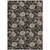 3' X 5' Black Taupe And Beige Floral Washable Indoor Outdoor Area Rug