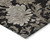 3' X 5' Black Taupe And Beige Floral Washable Indoor Outdoor Area Rug
